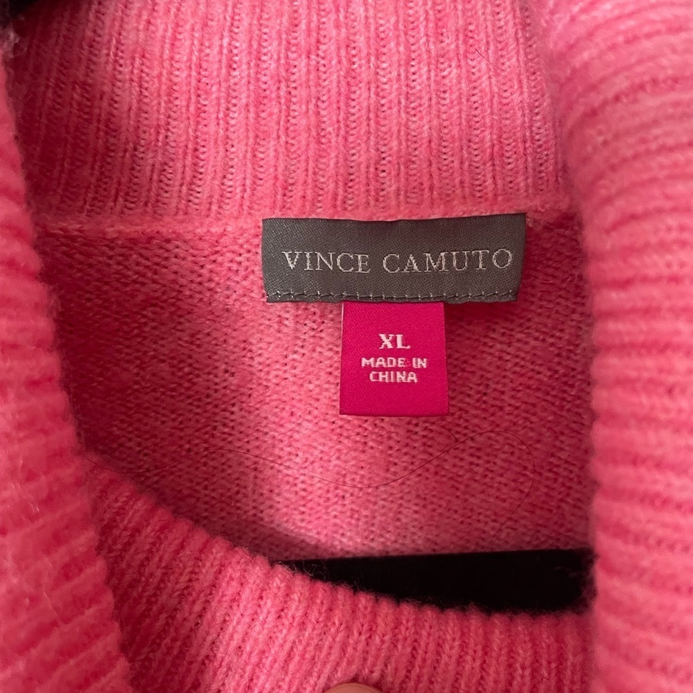 Vince Camuto Salmon Pink Turtleneck Sweater - Picture 3 of 4